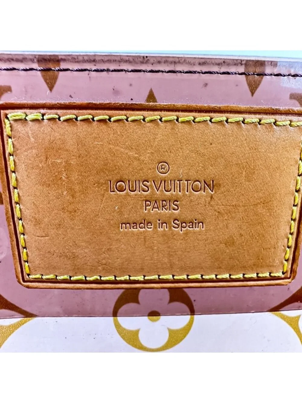 Louis Vuitton Cover Amble PM Vinyl Monogram Tote Brown